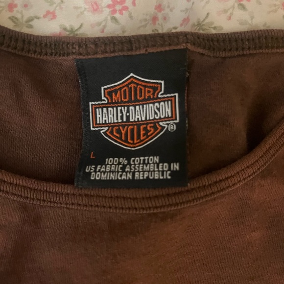 Harley Davidson Brown Shirt - Picture 2 of 4